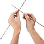 22 PCS Ensemble d'aiguilles de tricot 2mm-8mm Kit d'aiguille droite en acier inoxydable à pointe unique 11 Différentes tailles Pulls aiguilles avec verrouillage des fabricants de mailles grand pour le tissage