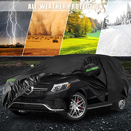 Image of Waterproof Car Covers Replace for 2006-2025 Mercedes Benz ML /GLE Class 230 250 280 300 320 350, 6 Layers All Weather Car Cover with Zipper Door for Snow Rain Dust Hail Protection (GLE)