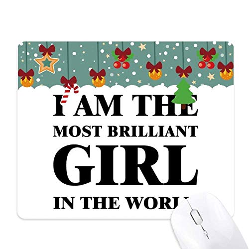 Esterilla de goma para ratón I Am The Brilliant Girl ideal para motivar tu escritorio diario