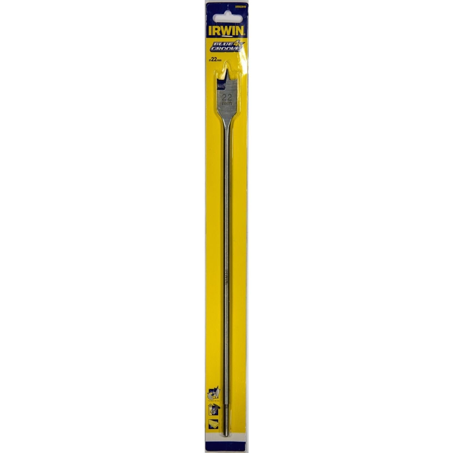 Irwin 10502840 22 x 400mm 4X Blue-Groove Long Flat Bit