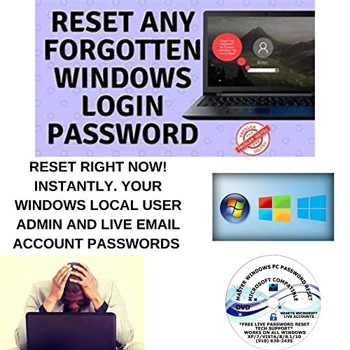 image for All Windows PC PASSWORD REPAIR RECOVER RESET RECOVERY FIX DVD UTILITY 