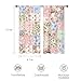 Riyidecor Boho Pink Floral Curtains Shabby Chic Patchwork Vintage Flowers Cute Bohemian Plants Retro Farmhouse Rod Pocket for Women Female Bedroom Living Room Treatment Fabric 2 Panels 42Wx63H Inch
