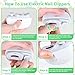 Electric Nail Clipper with Light & 2 Speeds, Automatic Baby Nail Trimmer, Nail Polisher 2 in 1 Design, USB Rechargeable Safety Electric Nail File for Babies, Kids, Adults and Seniors