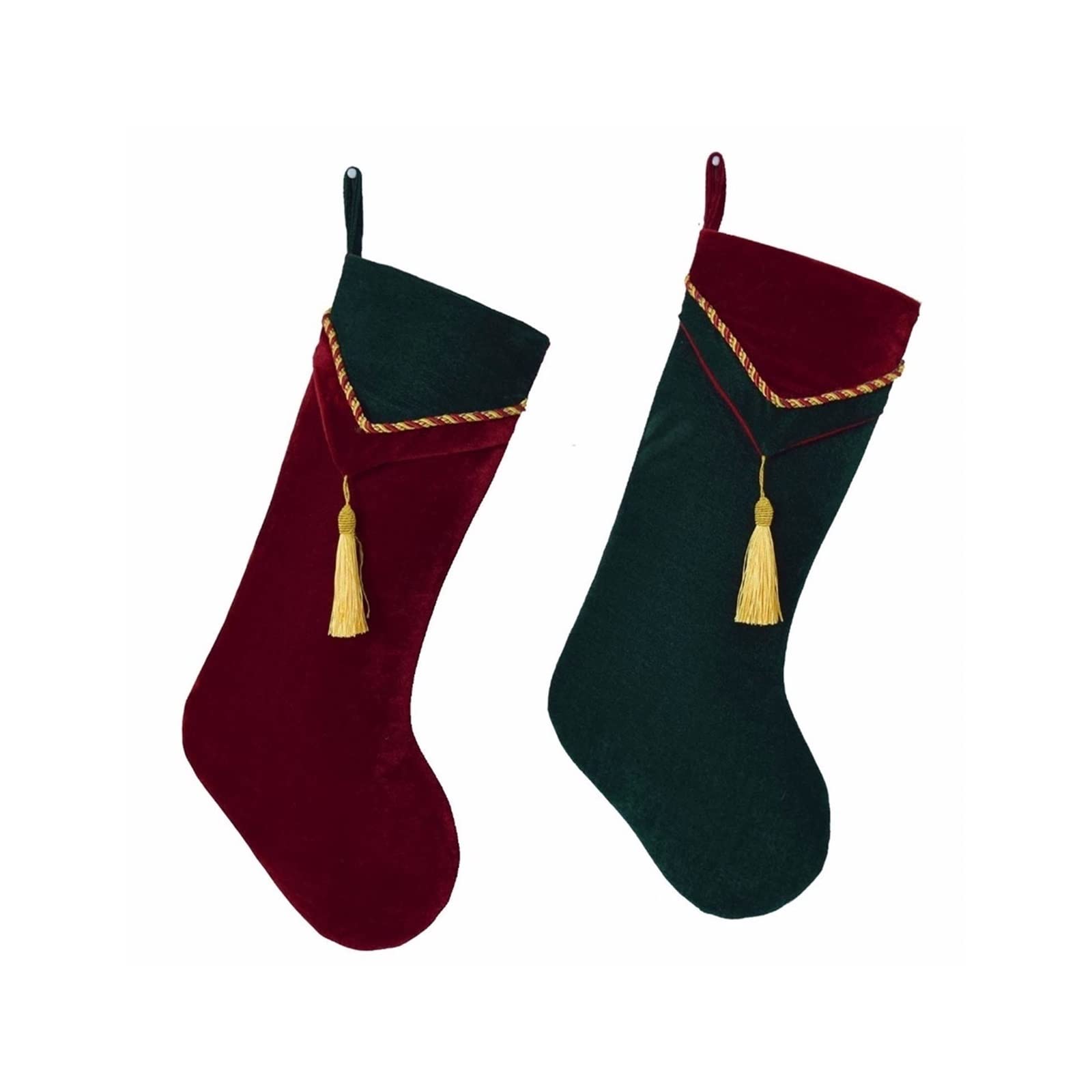 ZZSRJ Rote dekorative Socken Weihnachtssocken, Weihnachten, Heimtextilien (Color : Green, Size : 10 * 19in)