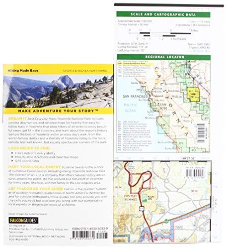 Best Easy Day Hiking Guide and Trail Map Bundle: Yosemite National Park