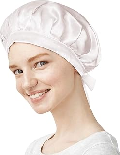 [Omahit] 美容のプロ推薦 天然シルク100％ ナイトキャップ ロングヘア対応 コーム付き クリームシルク ルームウェア