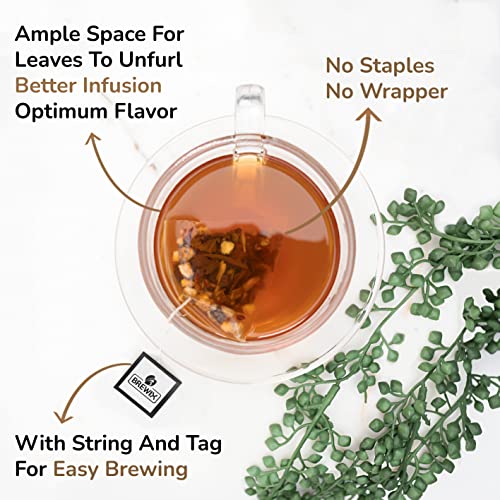 Brewix, Campfire Cinnamon Black Tea | 22 Pyramid Tea Bags | Long Leaf Black Tea Bags, Packed In Resealable Ziplock Pouch | Black Tea With Cinnamon, Licorice | Breakfast Tea | Hot Tea | Tea Sampler | Brew Hot Or Iced Tea | Cinnamon Tea Bags | Licorice Tea | Sweet And Spicy Tea #TOP1