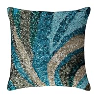 The HomeCentric Blu 50x50 cm Velluto Federa Cuscino Letto
