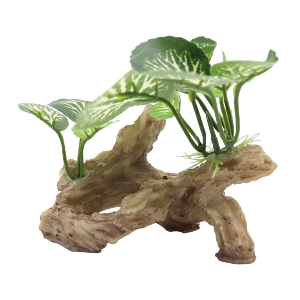 NUZAMAS Aquarium Cave Decorations Pets Aquarium Plants Betta Fish Tank Ornament Plastic Simulation Aquarium Decorations Set Artificial Plants Rock Cave for Fish