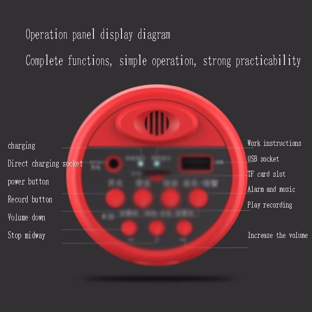 Handheld Megaphones Bullhorn Portable Megaphones Lightweight Bullhorn Speaker U Disk Adjustable Volume Control Megaphone Speaker Megaphone Speaker