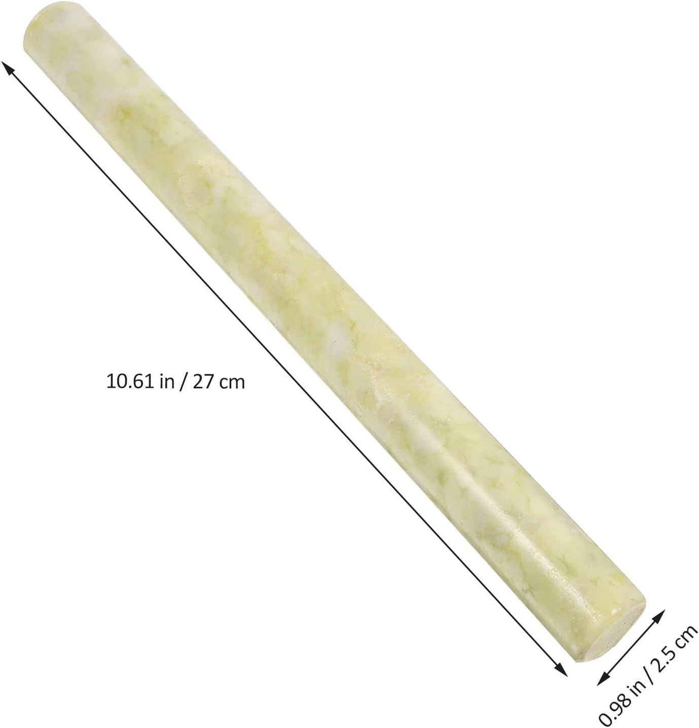 Jade Rolling Pin 26cm Non-stick Dough Roller Pin Yellow Household Kitchen Baking Tool for Dumpling Wrappers and Pizza Dough