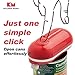 Kitchen Mama Mini Electric Can Opener Smooth Edge: Open Cans with A Simple Press of Button - Ultra-Compact, Space Saver, Portable, Hands Free, Food-Safe, Battery Operated (Red)