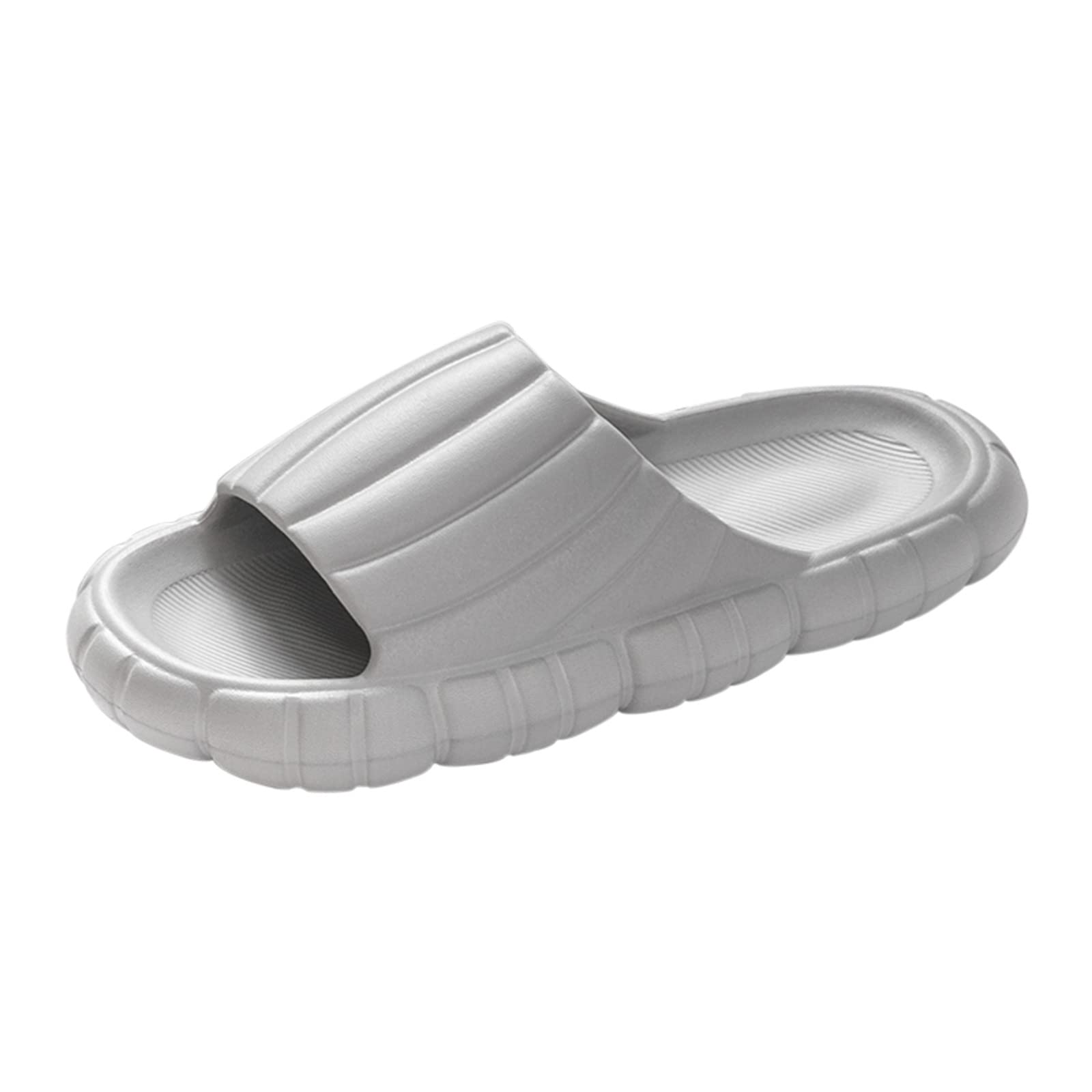 Slippers Slippers Sandals Home Bottom Women and Solid Home Bathroom Flat Color Men Mens Slipper Mens Slippers Grey