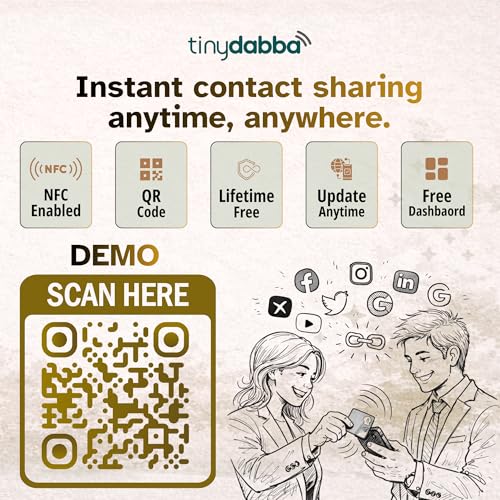 Image of Customised NFC Business Card - Black PVC Card with Gold Foil Name | Tap to Share Contact Instantly | Glossy | Digital Visiting Card with QR Code for Smart Networking
