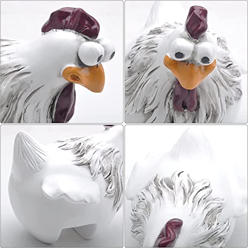 Poulet en céramique de prestige statue décorative extérieure artisanale - 4
