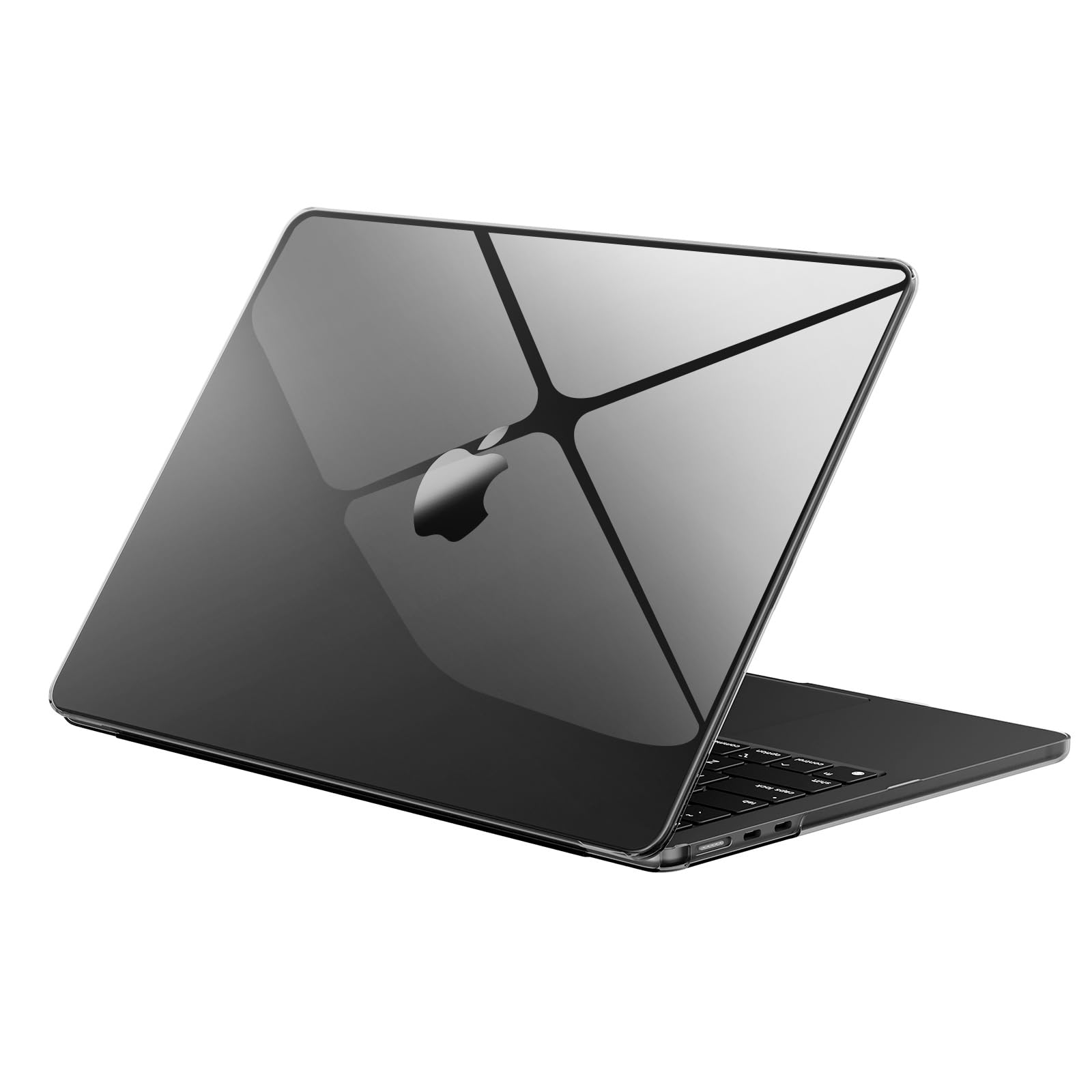 EooCoo Compatible with MacBook Air 13 inch Case M4 M3 M2 2025 2024 2022 Mac Book Air 13.6" A3240 A3113 A2681 Ultra-thin Transparent Hard Shell Cover for Mac Skin - Black ClearGlobal Recycled StandardGlobal Recycled StandardGlobal Recycled Standard