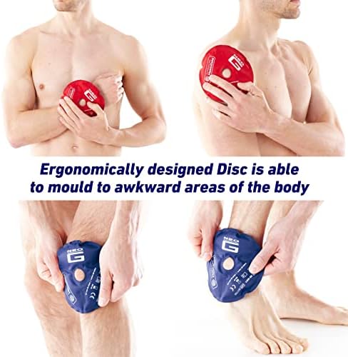 Neo G Hot and Cold Therapy Disc  Reusable Heat Pack Ice Pack for Injuries, Muscle Inflammation, Joint Pain, Swelling, Sprains  Flexible & Dual Function - Class 1 Medical Device - 1 Disc - Blue/Red