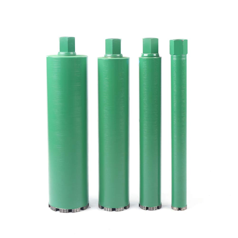 4 Piece Wet Diamond Core Drill Set, 1.7'', 2.5'', 3.5'', 4.5'' Arbor, 14mm Section Height 10mm Bit Height, for Concrete Granite Brick Marble Drilling and Chiseling