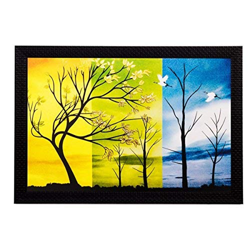 Tableau texturé d'arbres abstraits peinture UV sur bois synthétique haut de gamme