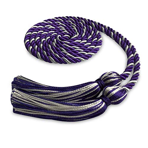 Image of Endea Graduation Single Honor Cord Two-Color (Purple /Silver)