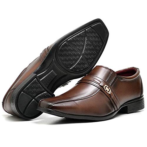 Kit Sapato Social Com Organizador e Carteira Masculino DUBUY 806DB Tamanho:36;cor:Marrom;gênero:Masc