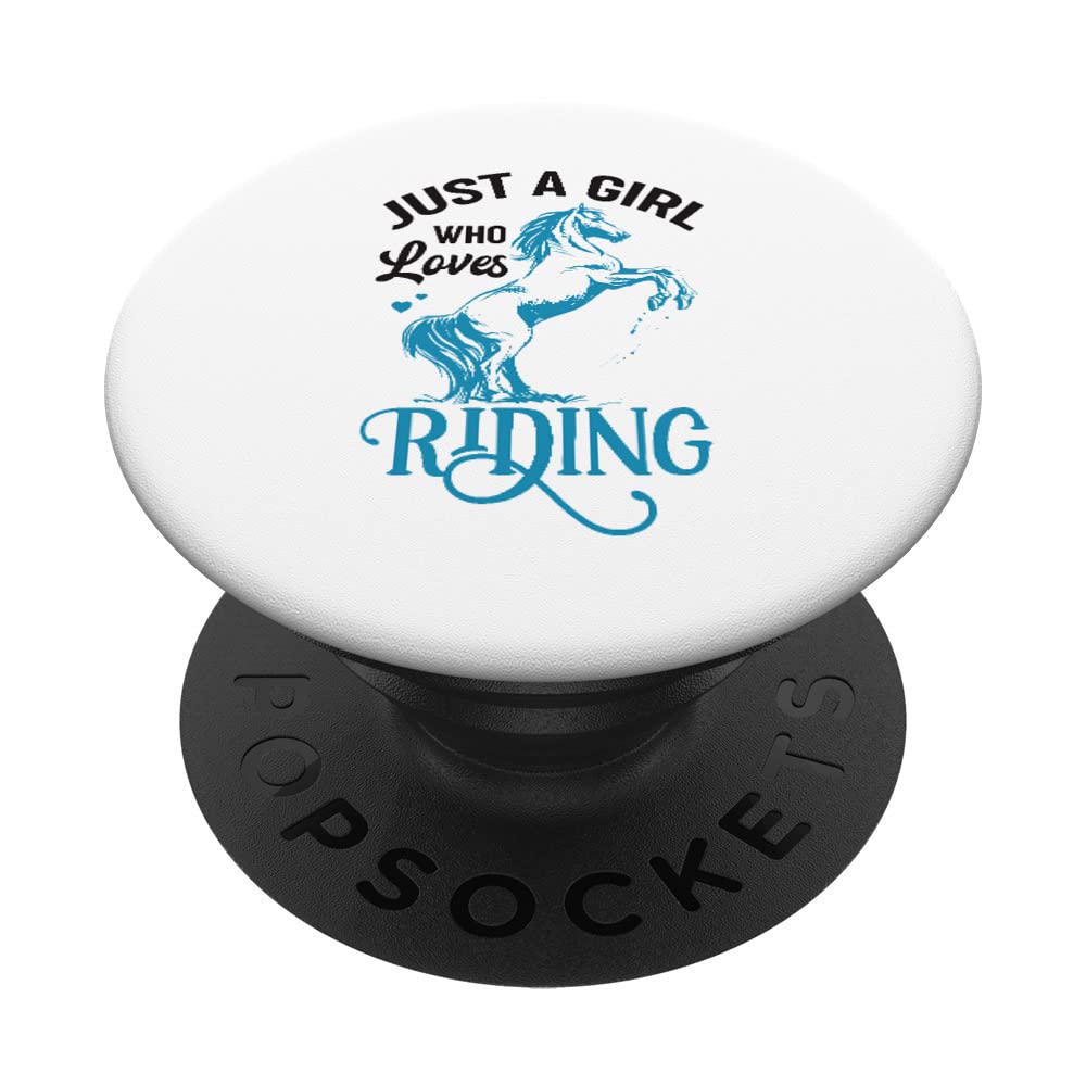 Just A Girl Who Loves Riding Horseback Riding PopSockets Swappable PopGrip