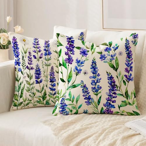 Housse coussin 55x55cm violette idéale pour décorer le canapé du salon - 3