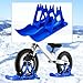 Aymzbd Ski Set Snowboard Snow Board Kit Winter Outdoor Fun Stable Ski Sled Parking Stand for Balance Bikes Walkers, Blue