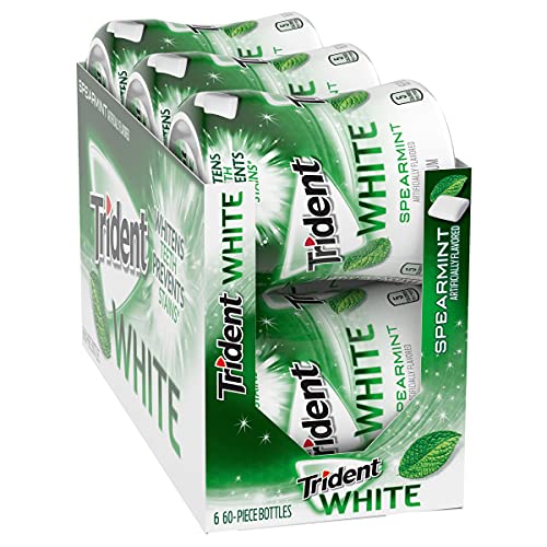 Trident White Spearmint Sugar Free Gum, 6 Bottles of 60 Pieces (360 Total Pieces) - Image 4