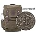 TOPWOLFS Waterproof Waxed Canvas Backpack for Men Travel Rucksack Leather Trimming (Green) One_Size