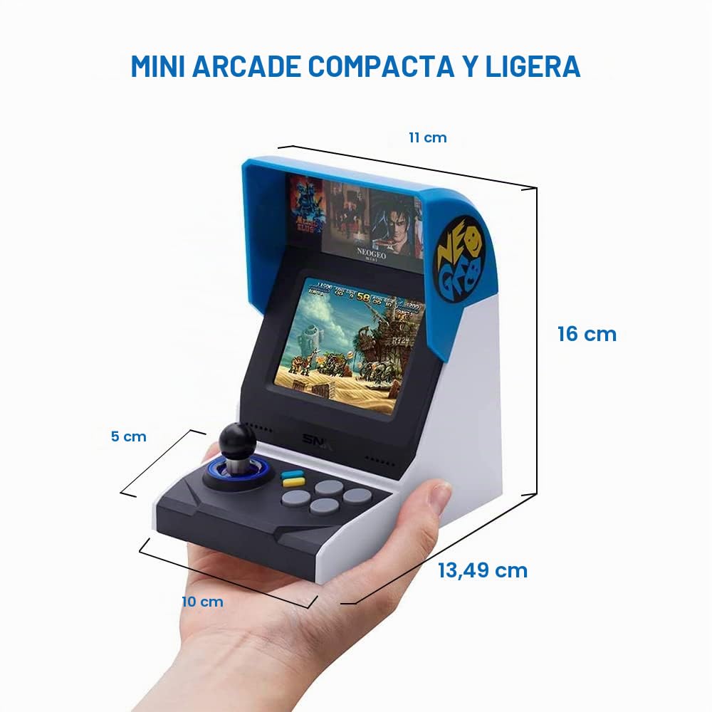 NEOGEO Mini International Arcade y Black Gamepad, 40 juegos SNK clásicos precargados