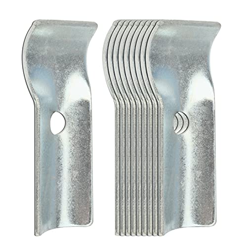10 Pack (5 Pairs) 1-3/8" X 1-3/8" Panel T Clamp,2.9Mm Thickness Carbon Steel End Rail T Pipe Clamp,4" Length Chain Link Fence Clamp,Fit Od 1-3/8" (32Mm-34Mm) Pipe #TOP3