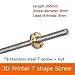 HICTOP Lead Screw 295mm Dia 8mm with Brass Nut for 3D Printer Z Axis (Pack of 2)