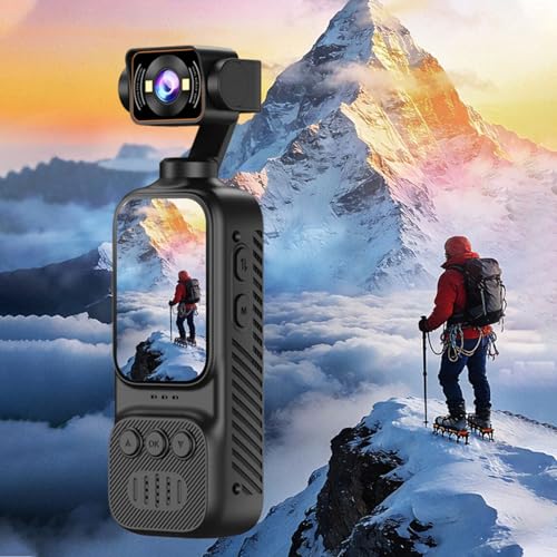 Caméra de vlogging 2K portable et rotative avec stabilisation