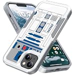 Case for iPhone 14, R2D2 Astromech Droid Robot Pattern Shock-Absorption Hard PC and Inner Silicone Hybrid Dual Layer Armor Defender Case for Apple iPhone 14, (A002) - Image 2