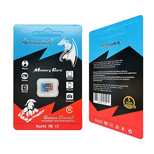 Cloudisk 2Pack Micro Sd Card 16Gb U1 Class 10 Micro Sdhc High Speed Memory Card Optimized For Gaming, Cell Phone, Camera, Tablets And Drones #TOP3