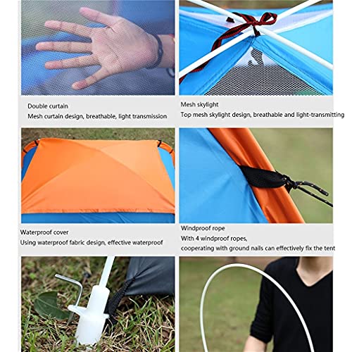 Carpa para camping 3-4 personas azul resistente al agua miniatura 4