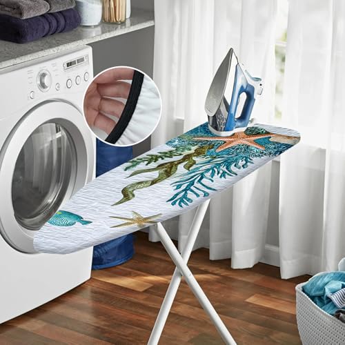 Image of Nuxovilar Sea Creature Ironing Board Cover 15x54 Inches Polyester