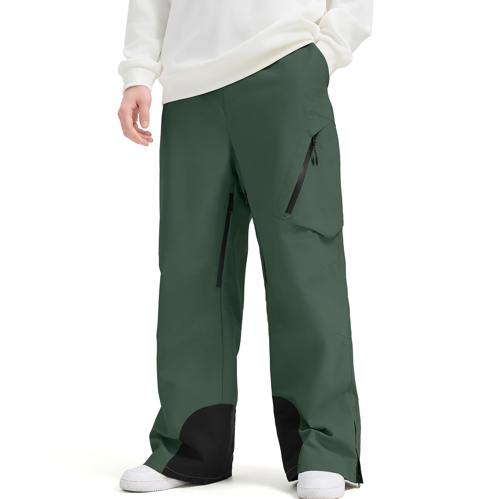 HOUZONIY Pantaloni da neve da uomo, invernali, impermeabili, per snowboard, da uomo, caldi, per attività all'aria aperta, da sci