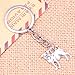 SUNSK Mode Porte-clés 20X22Mm Chien Carlin pendentifs Bricolage Hommes Bijoux Voiture Porte-clés Porte-Anneau Souvenir pour Cadeau