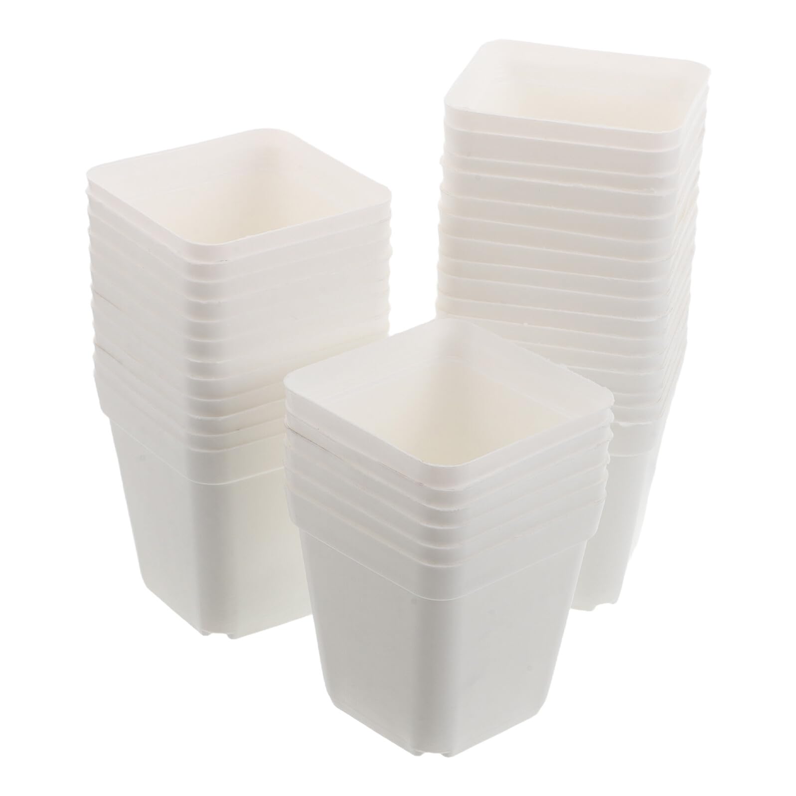 TOYANDONA 100pièces Pot Carré Plastique avec Drainage pour Pots De Pépinière Jardinière Carrée pour Culture De Plantes Godets De Semis pour Bulbes