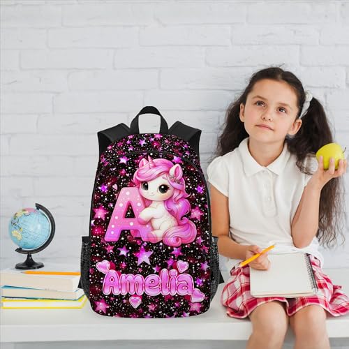 Custom Kids Backpack & Lunch Box Set Personalized Name School Bags Bookbag Lunch Bag for Boy Girl Back to School Gift3