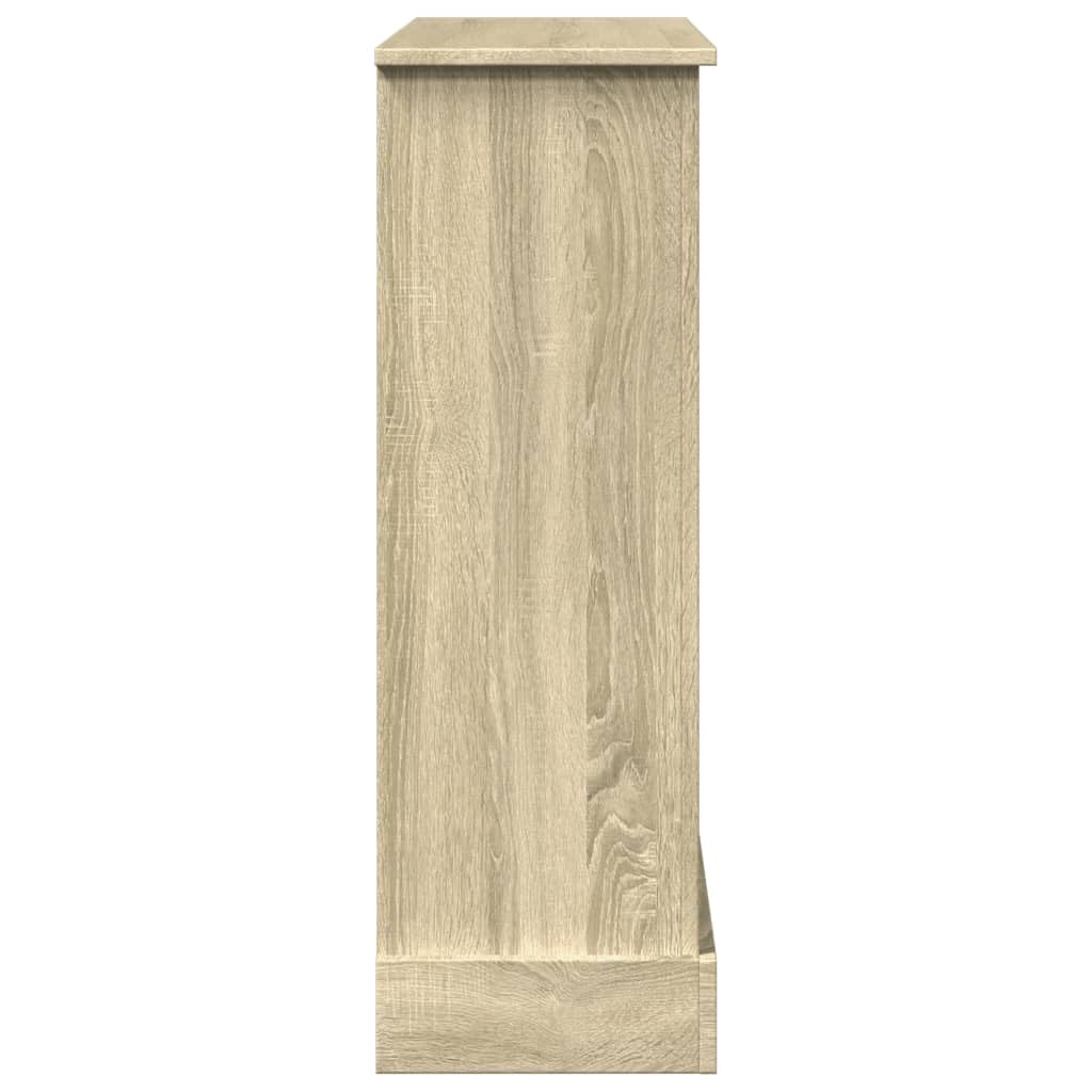 Obramowanie kominka z dębu Sonoma 90 x 30 x 90 cm, konsola kominkowa do kominka elektrycznego, dekoracyjna rama kominkowa z materiału drewnopochodnego