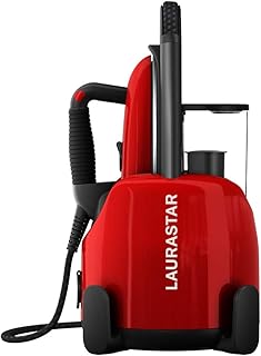 Laurastar Lift Original Red, Centrale Vapeur Nomade 3en1, Repasse, Défroisse et Purifie Vos Textiles, Vapeur Hygiénique, Design, Réservoir Amovible, Repassage Vertical, Rouge