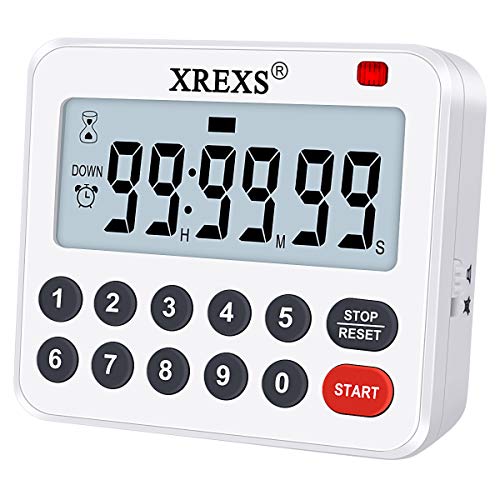 XREXS Digital Kitchen Timer Magnetic Countdown Up Cooking Timer Loud Alarm and Mute