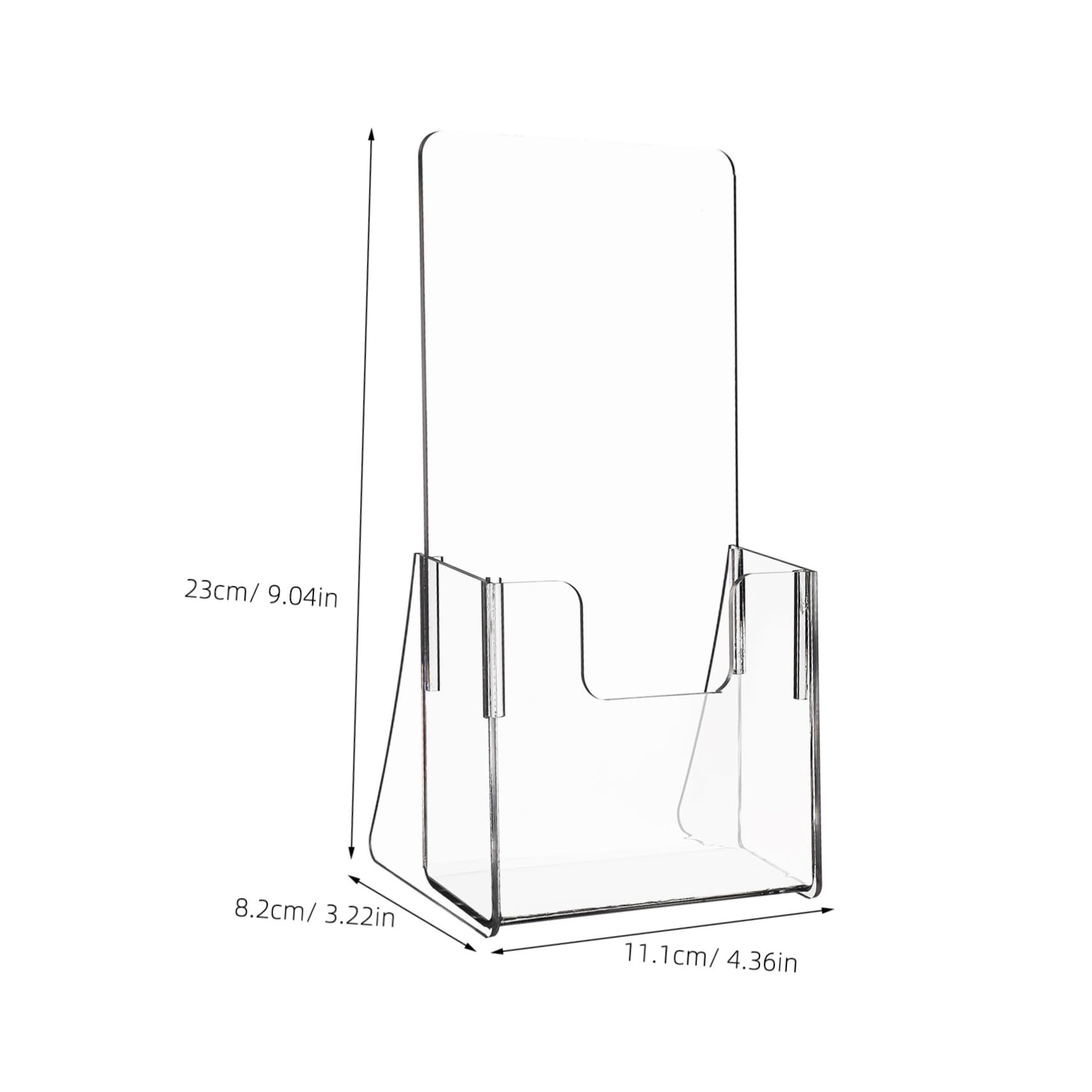 Porte-brochures Support pour Brochures et Magazines en Acrylique Transparent Lot de 2 Transmission Lumière et Installation Facile Bureau