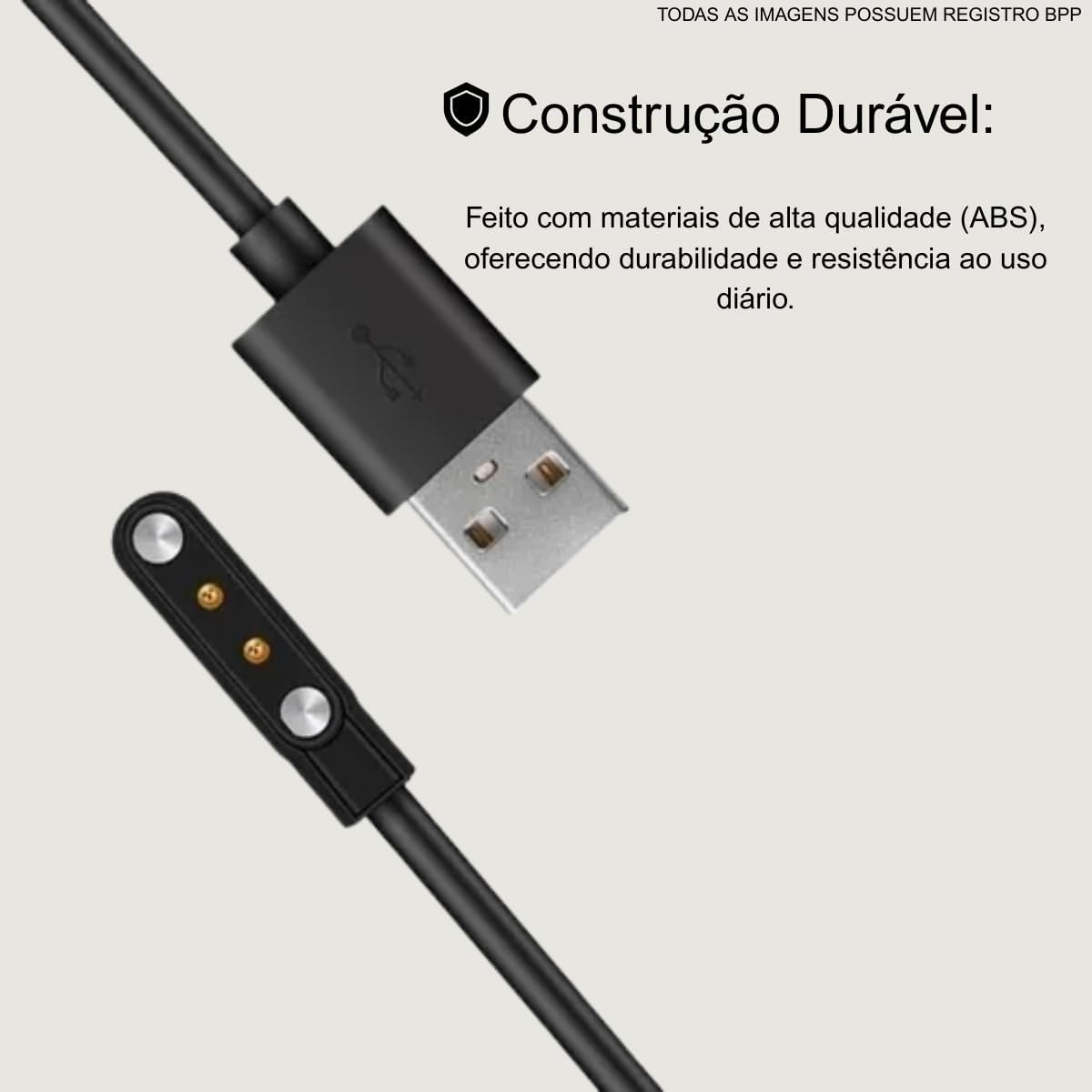 Cabo Carregador Usb Para Smartwatch Haylou Ls02 Gst Xiaomi DM ACESSÓRIOS