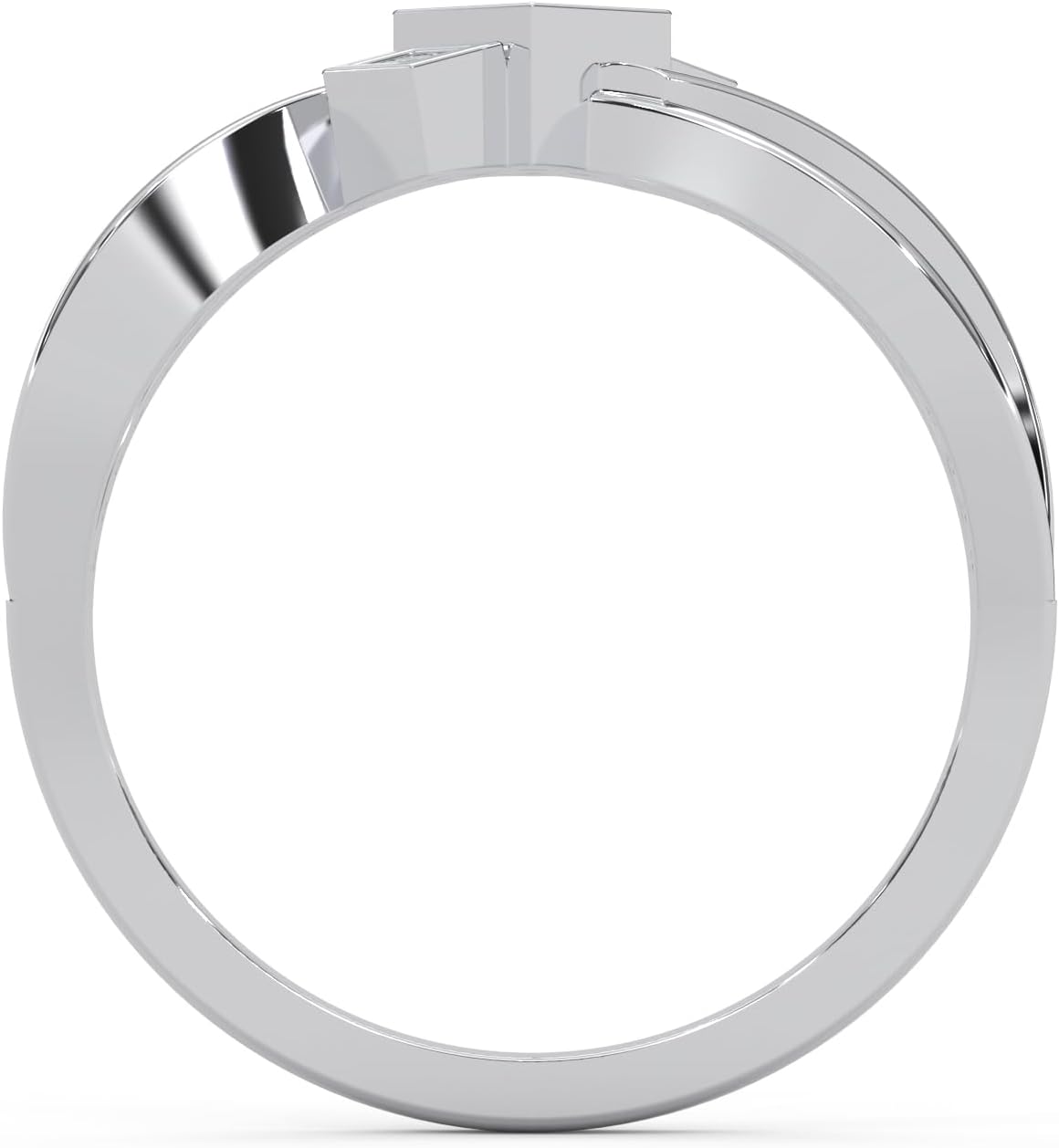 0.15 Ctw Round Cut Natural Diamond Promise Ring for Women | Bright Cut Set in 925 Sterling Silver | I-J Color, I2-I3 Clarity | Hypoallergenic Fine Jewelry | Includes Gift Box | Sizes 5–9.5
