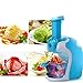 AYDQC Macchina da Dessert di Frutta congelata, 220V Frutta congelata Macchina per Gelato Morbido + Macchina per Gelato Portatile ABS, operazione con Un Unico Pulsante, Cucina Domestica Blu fengong