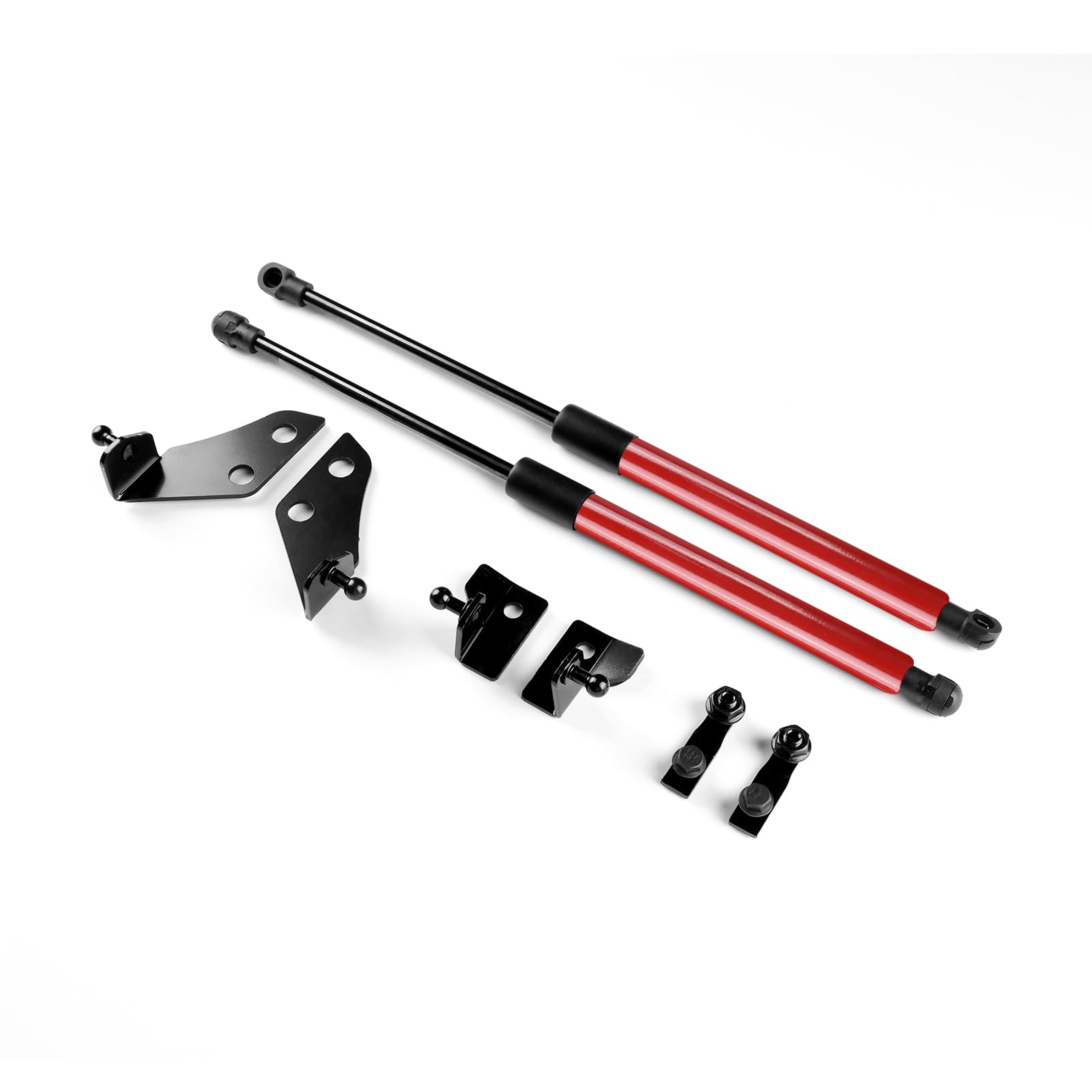 KUNGKIC Supporti di sollevamento caricati a gas per cofano anteriore per Fiat 500 500c 500e Abarth 595 695 cofano idraulico Barra di supporto di sollevamento 8 pezzi (Rosso)